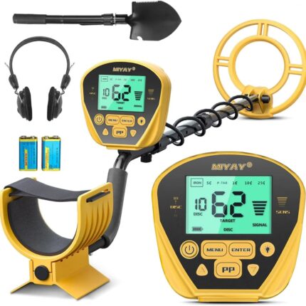 MIYAY Metal Detector for Adults with LCD Display,High Accuracy Waterproof Pinpoint 5 Modes