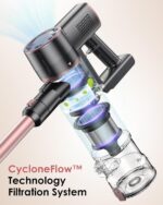 Vexilar Cordless Vacuum Cleaner for Home - 25Kpa Stick Vacuum with Self Standing Design