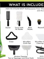 H2O MOP? X5 Steam Mop and Handheld Steam Cleaner For Cleaning Hardwood and Kitchen Tile Floors Grout Cleaner Upholstery Cleaner and Carpets