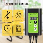 Flora Element Greenhouse Heater with Digital Thermostat,Electric Portable Heater Fan