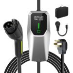 J Junsun Portable Level 1 and Level 2 EV Charger 240V 32A (7.68kw)