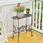 Sungmor Heavy Duty Cast Iron Potted Plant Stand Garden Tablere
