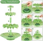 3 Tier DIY Solar Fountain with 24-Hours Working and Lights