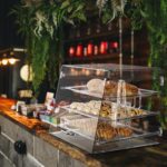 Cuguords 3 Tray Display Case with Serving Tong 21 x 17.2 x 13.7 inch