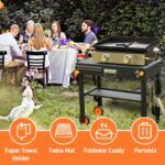 Grill Table for Blackstone Griddle,Portable Griddle Table with Caddy - Fit 17??or 22??Other Tabletop Grill,Foldable Ninja Grill Stand& Blackstone Griddle Stand for Outdoor Tailgating-Camping