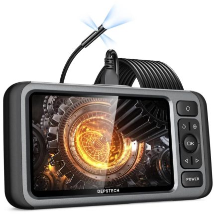 DEPSTECH Triple Lens Endoscope Camera with Light,Audio Record,5'' IPS Display