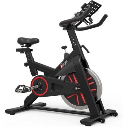 Exercise Bike,Stationary Indoor Cycling Bike,Cycle Bike for Home Cardio Gym,Belt Drive Workout Bike with 35 LBS Flywheel,Thickened Frame Upgraded Version