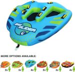Big Glider Towable,Inflatable Water Tube for 4,Boating Tube for Lake,Beach,River,Snow Watersports Towables has Dual Boston Valve for Quick Inflation,Deflation ?C 4 Man Toys Floats