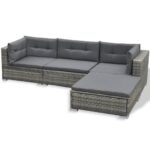5 Seater Rattan Garden Lounge Set With Cushions