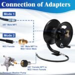 M MINGLE Pressure Washer Hose Reel 100ft with Swivel Arm