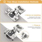 Furniware 50 Pieces 1/4" Small Overlay Concealed Face Frame Hinges