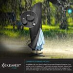 KESSER? Aluminium Cantilever Parasol + Cover Diameter 350 cm and Crank Device Crank Umbrella with Stand UV Protection Aluminium Water-Repellent Canopy 360?? Function Garden Umbrella Market Umbrella