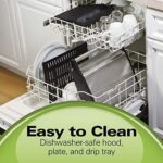 Hamilton Beach Electric Indoor Searing Grill with Viewing Window and Removable EasytoClean Nonstick Plate,6Serving,ExtraLarge Drip Tray,Stainless Steel 25361