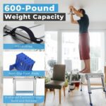 Anyelse Foldable Step Ladder Heavy Duty Work Bench with One-Touch Automatic Fold