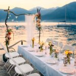 VINGLI 6 FT Plastic Folding Table Set with 8 White Folding Chairs