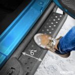 OEDRO Drop Down Running Boards Compatible Textured Steel Nerf Bars