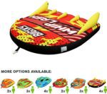 Big Glider Towable,Inflatable Water Tube for 4,Boating Tube for Lake,Beach,River,Snow Watersports Towables has Dual Boston Valve for Quick Inflation,Deflation ?C 4 Man Toys Floats
