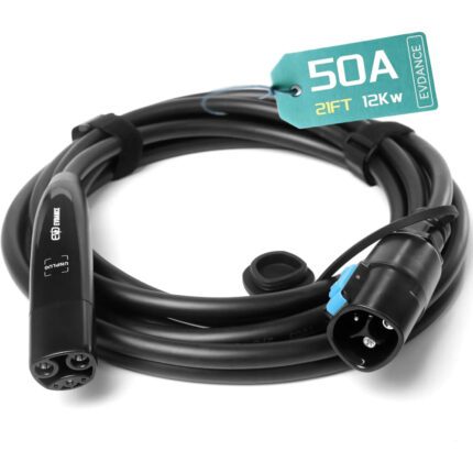 Extension Cord Cable Max Support 12KW 50Amp 240V Wall Connector