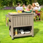 YITAHOME 85 Quart Rolling Cooler Cart with Bottle Opener Drainage,Portable Cooler on Wheels