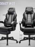 BOSSIN Gaming Chairs with Footrest,Big and Tall Gamer Chair with Headrest and Lumbar Support