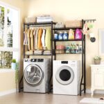 Golpart Over Washer and Dryer Shelves Heavy Duty Laundry Room Storage Organization Clothes Drying Rack