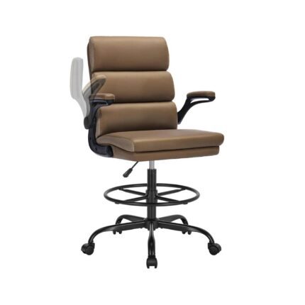 Amseatec Tall Office Chair with Padded Flip-up