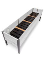 EcoStained Self-Watering Raised Planter Box with Aluminum Legs,Cedar/Cypress,96 x24 x29