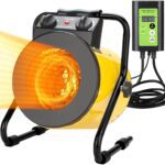 Flora Element Greenhouse Heater with Digital Thermostat,Electric Portable Heater Fan