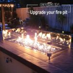GRISUN Drop-in Fire Pit Kit 30 x 10 Inch,H-Shape Burner with Pan