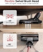 Vexilar Cordless Vacuum Cleaner for Home - 25Kpa Stick Vacuum with Self Standing Design