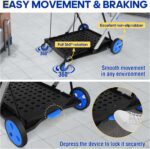 FAHKNS Multifunctional Folding Cart with Wheels