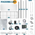 Barrina Mini Greenhouse with LED Grow Light 4-Tier Portable Metal Plant Stand