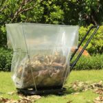 TOBEBEGO Trash Bag Holder with Wheels 30-60 Gallons Leaf Bag Holder