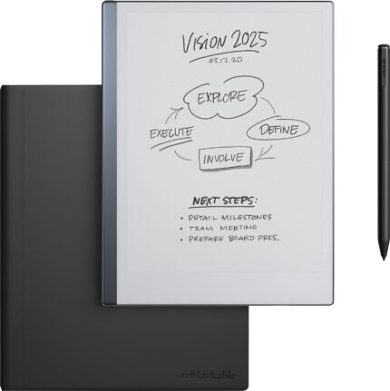 reMarkable 2 &ndash; 10.3&rdquo; Paper Tablet with Marker Plus and Premium Leather Book Folio &ndash; Black