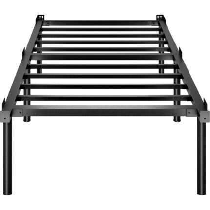 HAAGEEP Tall Platform Bed Frame Twin Size Metal Bedframe No Box Spring Needed