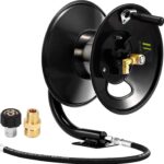 M MINGLE Pressure Washer Hose Reel 100ft with Swivel Arm
