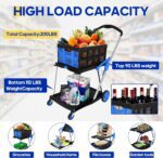 FAHKNS Multifunctional Folding Cart with Wheels