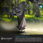 KESSER? Aluminium Cantilever Parasol + Cover Diameter 350 cm and Crank Device Crank Umbrella with Stand UV Protection Aluminium Water-Repellent Canopy 360?? Function Garden Umbrella Market Umbrella