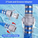 VegiVector 2 Inch Suction Hose Pump Kit,Cam And Groove Adapter