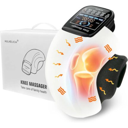 HULKELICIA Pro+ Knee Massager 4-in-1 with Red Light,Heat,Vibration and 3D Massage