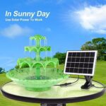3 Tier DIY Solar Fountain with 24-Hours Working and Lights