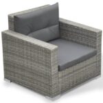 5 Seater Rattan Garden Lounge Set With Cushions