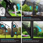 KESSER? Aluminium Cantilever Parasol + Cover Diameter 350 cm and Crank Device Crank Umbrella with Stand UV Protection Aluminium Water-Repellent Canopy 360?? Function Garden Umbrella Market Umbrella