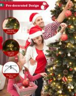 AORESAC 6.5ft Pre-Lit Pencil Christmas Tree for Home,Office,Party Decoration