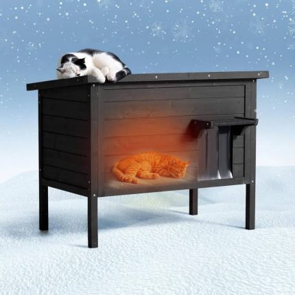 Ciokea Outdoor Cat House Weatherproof with Insulated All-Round Foam for Winter Outside