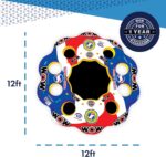 Inflatable Floating Island For Up To 10 people - Water Raft Tube For Adults