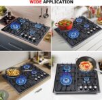FORIMO Gas Cooktop 22Inch,Built in Gas Cooktop 4 Burners Stainless Steel Stove