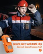 TOPTES 4 Gas Monitor Multi Gas Detector with Vibration,Visual and Audible Alarms