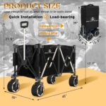 Mellart 450lbs Heavy Duty Wagon Cart,45'' Ultra-Large Wagons Carts Foldable