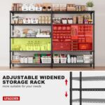 REIBII 69" W Storage Shelves Heavy Duty Load 1600LB,Garage Shelving 5-Tier Wire Shelving
